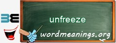 WordMeaning blackboard for unfreeze